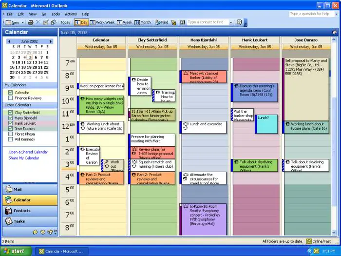 Coaching for inspiration - Outlook calendar screenshot